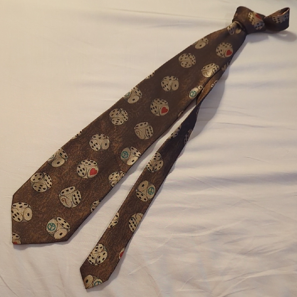 Moschino Dice Patterned Men's Tie